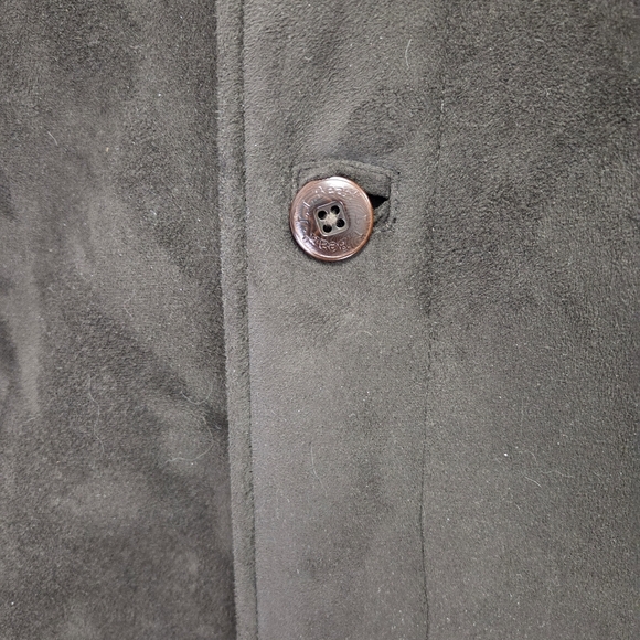 LL Bean Chore Barn Coat Mens Brown Faux Suede Sherpa Lined Jacket Size XL Tall - Picture 4 of 8